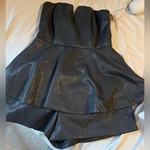 Strapless Black Romper size S NWT